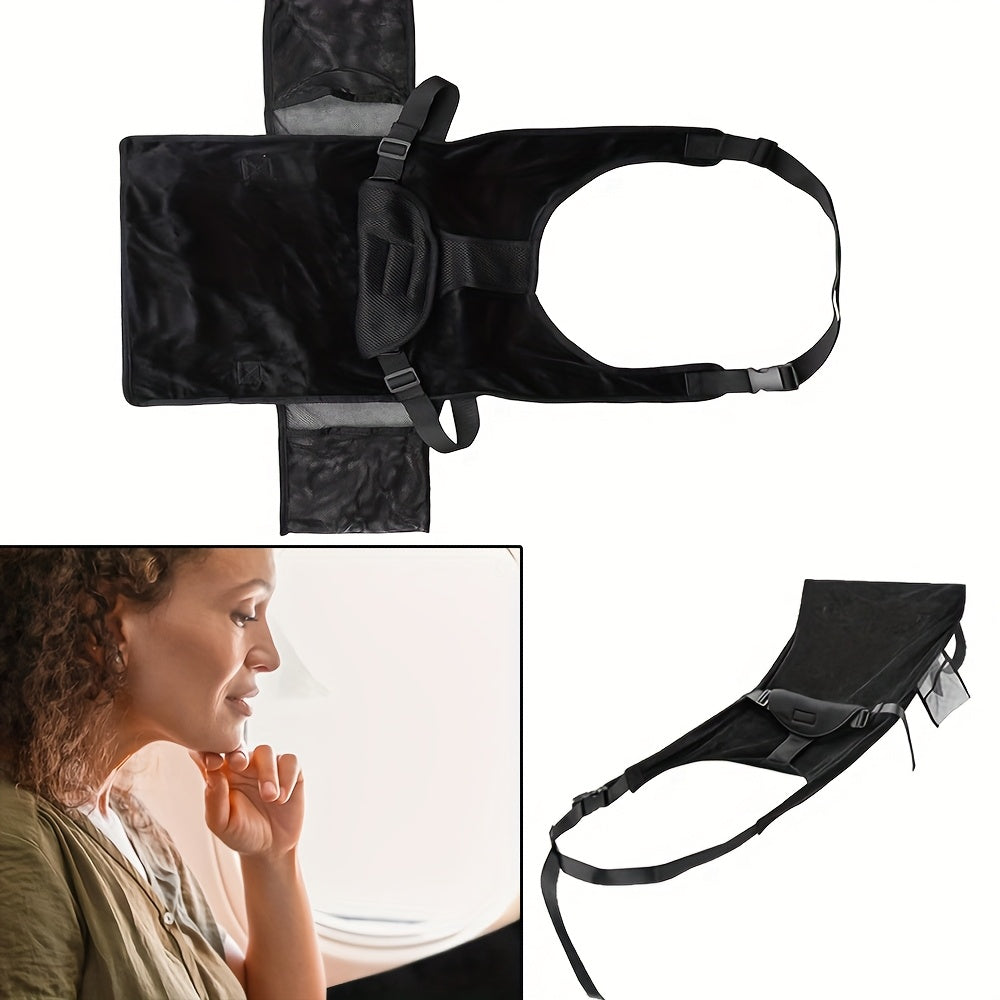 Reposapiés de Avión Portátil para Niños - Cama de Viaje Ligera y Plegable para Niños con Correas y Hebillas Ajustables, Soporte Cómodo para Volar