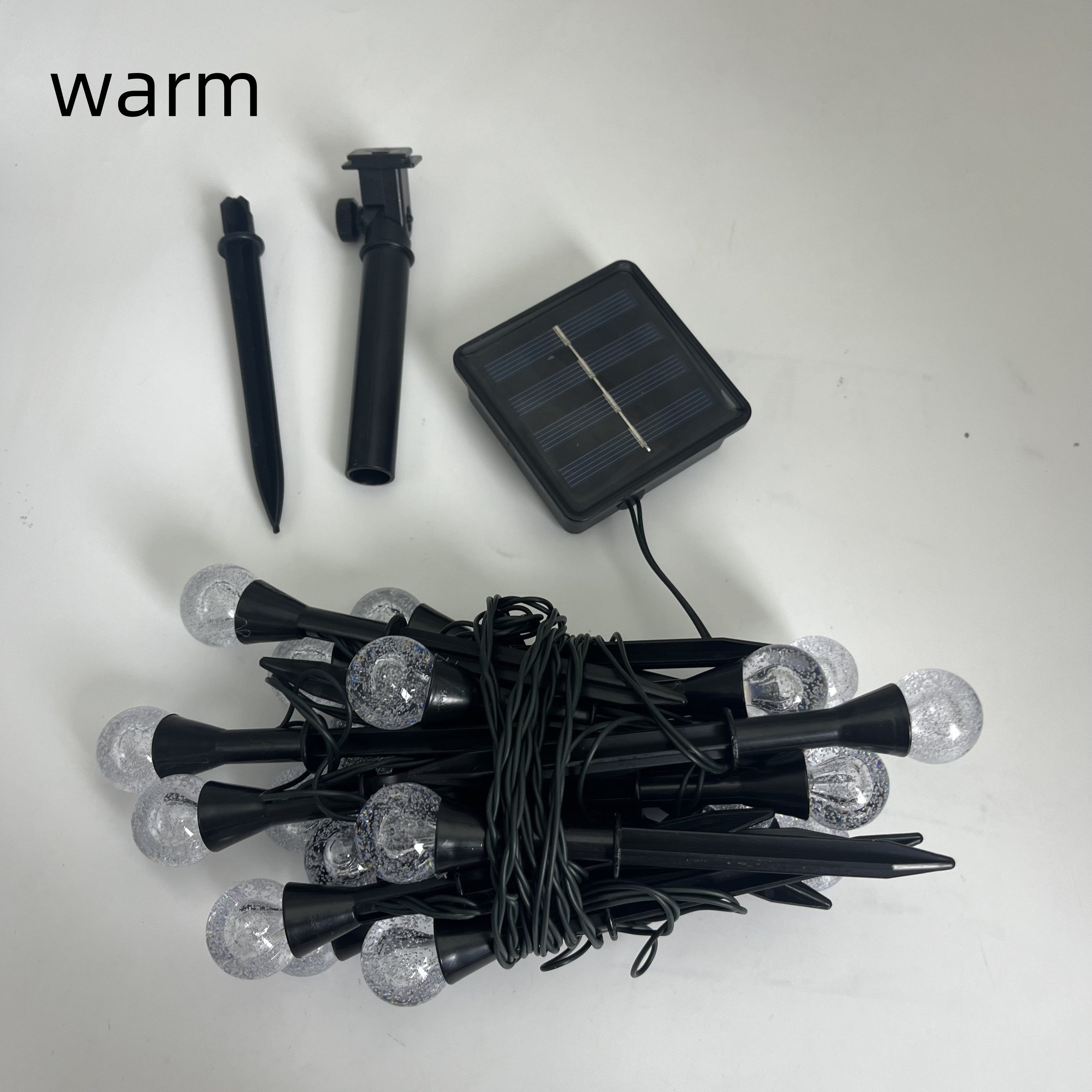 20 piezas de luces de sendero de cristal con energía solar - Dorado y negro, decoración de jardín al aire libre con 8 modos de iluminación, interruptor automático de día/noche, ideal para verano, camping, Navidad, bodas, fiestas y mejora de senderos, ilu