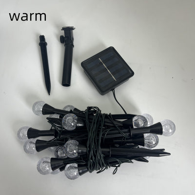 20 piezas de luces de sendero de cristal con energía solar - Dorado y negro, decoración de jardín al aire libre con 8 modos de iluminación, interruptor automático de día/noche, ideal para verano, camping, Navidad, bodas, fiestas y mejora de senderos, ilu