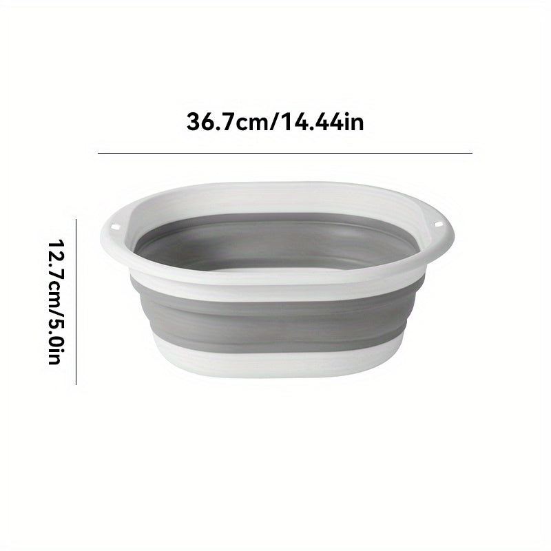 1 pieza de lavabo portátil plegable de plástico duradero - Estilo moderno, diseño de almacenamiento fácil para el hogar, dormitorio, camping - No necesita electricidad, ligero y portátil, artículos esenciales para el dormitorio, forma rectangular elegant