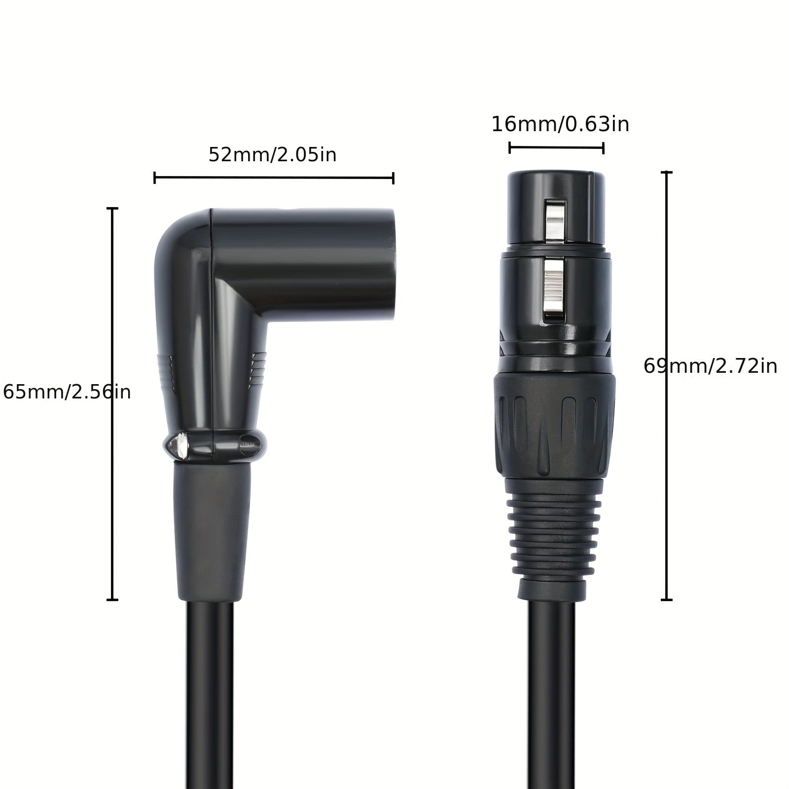 Cable de Audio XLR Macho a Hembra - Negro, Montaje con Tornillo, Cable de Extensión para Micrófono y Mezclador
