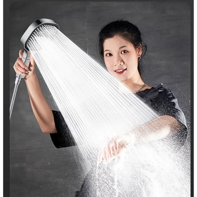 Cabezal de ducha de mano cuadrado de alta presión con filtro - Para montar en la pared, sin necesidad de electricidad, ideal para accesorios de baño, rociado de masaje para una mejor experiencia de ducha