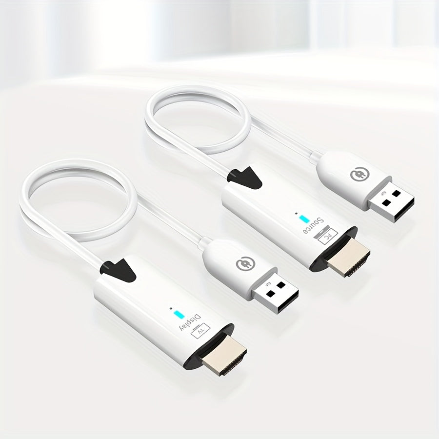 Transmisor y Receptor sin varillas 30m 4K Decodificador Salida 1080P 60Hz, Kit Extensor de Video y Audio 5G Plug & Play con 8 TX a 1 RX para Cámara, PC, TV, Monitor, Proyector o PS5 - Cable Adaptador Dongle para TV