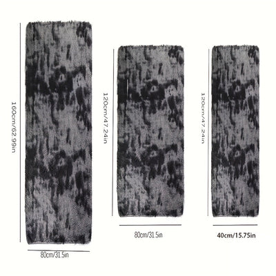 1pc Alfombra de cocina suave y cómoda con patrón geométrico, alfombra de baño antideslizante, absorbente, lavable en máquina, poliéster 100.00, tejido de punto rectangular para el hogar, lavandería - Solo lavado a mano