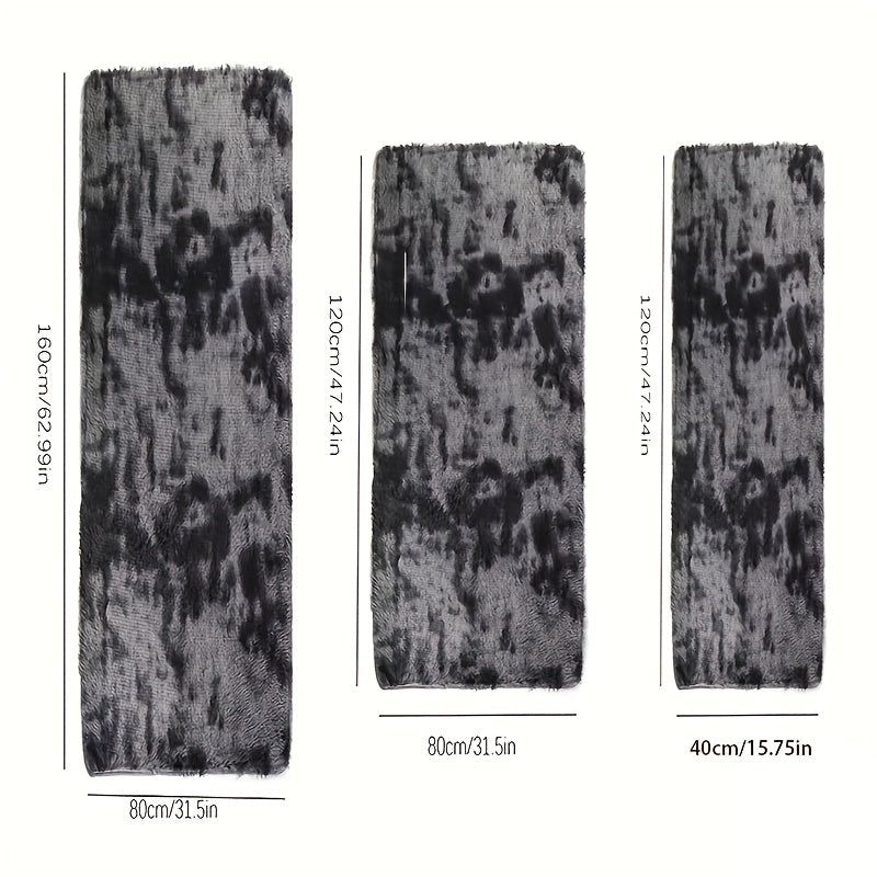 1pc Alfombra de cocina suave y cómoda con patrón geométrico, alfombra de baño antideslizante, absorbente, lavable en máquina, poliéster 100.00, tejido de punto rectangular para el hogar, lavandería - Solo lavado a mano