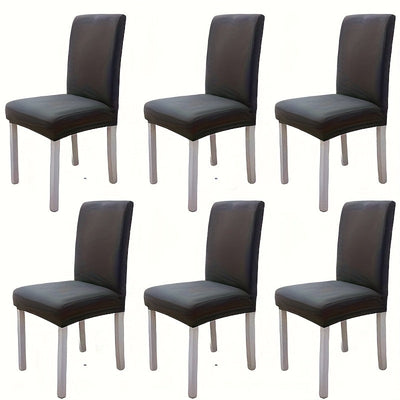 4/6 piezas, funda de silla de color sólido, funda de silla elástica y flexible, restaurante, boda, hotel, decoración del hogar