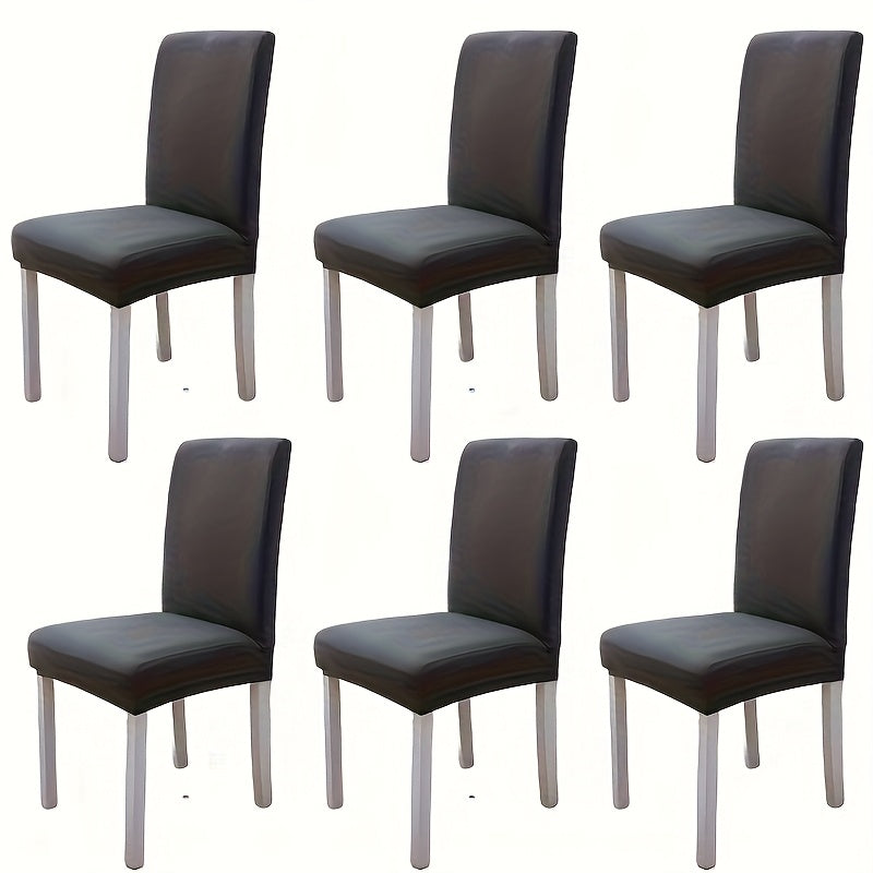 4/6 piezas, funda de silla de color sólido, funda de silla elástica y flexible, restaurante, boda, hotel, decoración del hogar