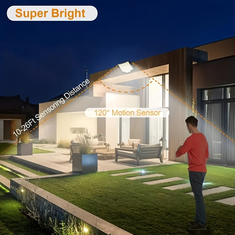 Linterna solar multifuncional con sensor de inducción y división, luz de camino IP44, luz nocturna, iluminación para almacén, adecuada para jardín, garaje, farola comercial y camping
