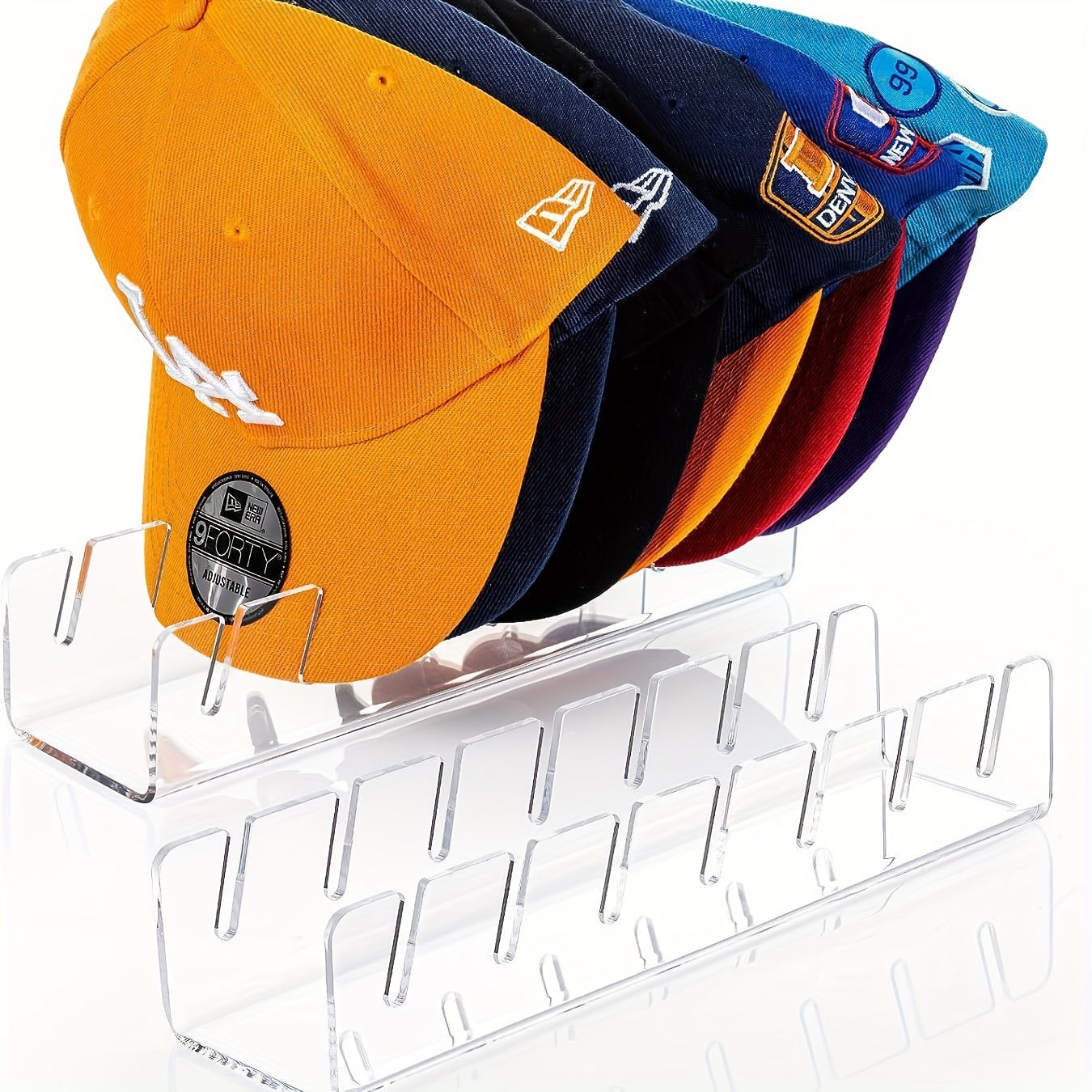 1 Pieza, Soporte De Almacenamiento De Gorras De Acrílico Con Ranuras, Exhibidor De Gorras De Béisbol, Contenedor De Almacenamiento De Gorras, Almacenamiento Y Organización Domésticos Para Dormitorio, Baño, Oficina, Escritorio