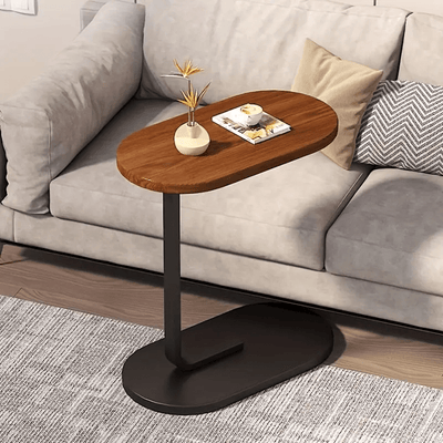 2 opciones de color disponibles. Mesa en forma de C creativa｜Ligera y práctica, ¡perfecta para colocar snacks/bebidas/libros y disfrutar de un momento relajante en casa!