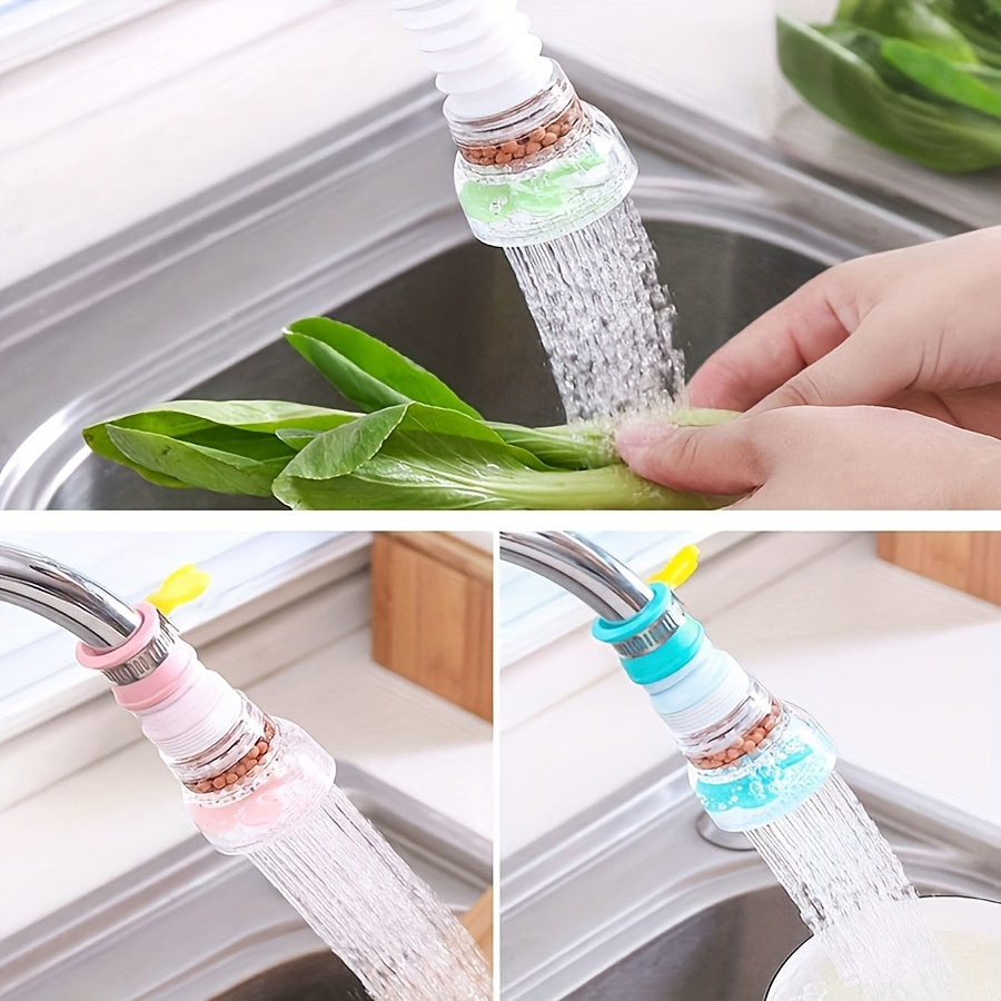 3 piezas de rociador de grifo telescópico con filtro giratorio multicolor - Accesorios para cocina y baño a prueba de salpicaduras, fácil de instalar