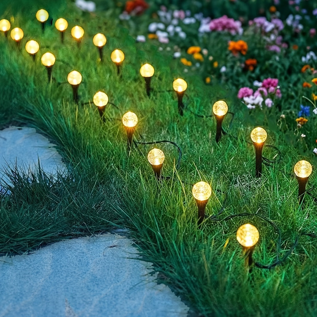 Luz solar decorativa para jardín, esfera de burbujas, luz de diente de león, iluminación ambiental para patio, sensor de carga solar, luz multicolor ajustable para césped
