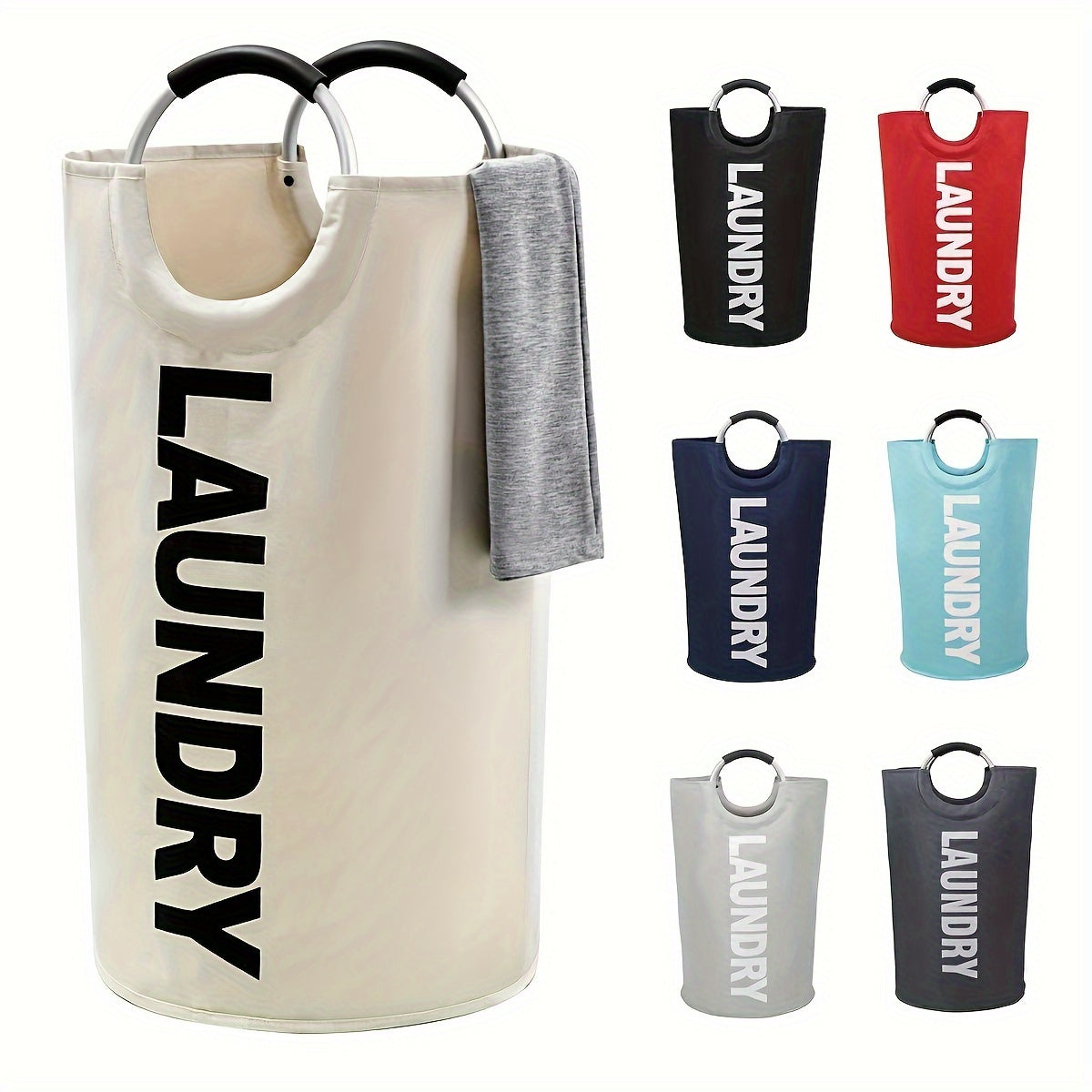 1 Cesta de ropa, Cesta de ropa, Bolsa de ropa con asa acolchada, Cesta de ropa vertical, Cesta de almacenamiento plegable, Baño, Sala de lavado, Balcón, Accesorios de dormitorio, Artículos de organización y almacenamiento del hogar, Cestas de ropa