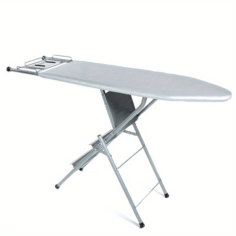 Juego de tabla de planchar universal | Alfombrilla aislante térmica engrosada de 4 mm | 140 x 50 cm 55 x 19,7 pulgadas Superficie plateada antideslizante | Cubierta protectora de vapor de plancha doméstica/ lavandería duradera, diseño fácil de instalar