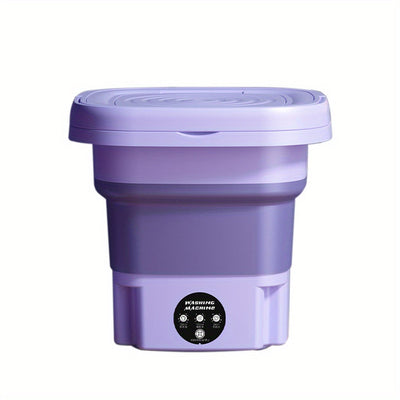 Mini Lavadora Plegable Totalmente Automática De 8L Portátil, Multifuncional Para El Hogar Y Los Viajes De Negocios, Ropa Interior Pequeña, Calcetines, Ropa De Bebé, Esterilización De Luz Azul, Reducción De Ruido Y Bajo Consumo