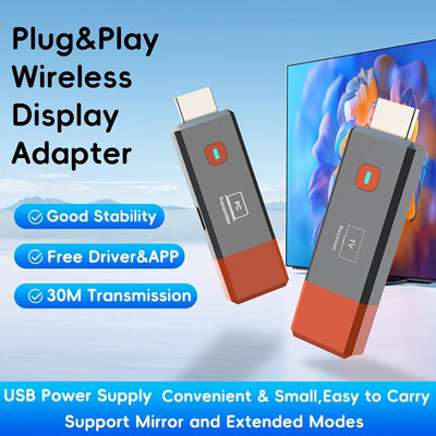 Transmisor y receptor inalámbricos compatibles con HDTV 1080P 60Hz 50m 8TXs a 1RX, adaptador de dongle de TV inalámbrico para cámara, portátil, PC, monitor de TV, proyector, Plug Play 2.4G/5.8G, baja latencia para entrada de decodificador 4K y salida 108
