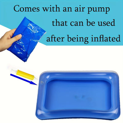 1/2 piezas, baño de pies inflable cuadrado, baño de pies portátil, escalera de entrada al piscina, kit de limpieza de piscina y pedicura