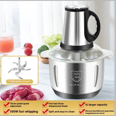 Molino de carne y licuadora multifunción para el hogar, adecuado para mezclar carne picada y verduras, ideal para uso doméstico y comercial, diseño conveniente.