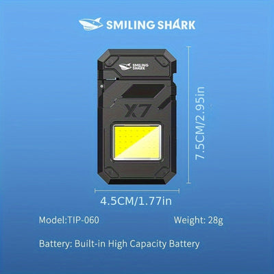 1 pieza de SMILING SHARK Mini COB Light, linterna LED portátil recargable con llavero, luz de trabajo, super brillante, 3 modos para camping, senderismo, emergencia, TIP060.