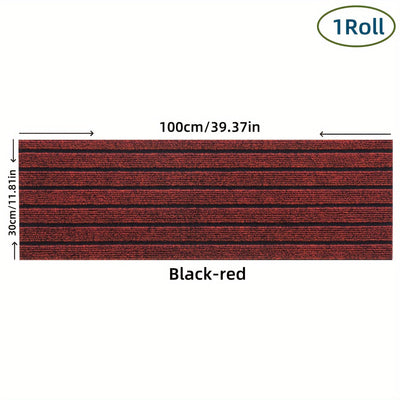 Rollo de alfombrilla autoadhesiva, disponible en 5 tamaños diferentes, se puede cortar libremente para proyectos DIY, adecuado para uso doméstico, comercial, baños, alfombras de puerta, alfombras de escaleras y alfombras para mascotas, versión de 5 mm de