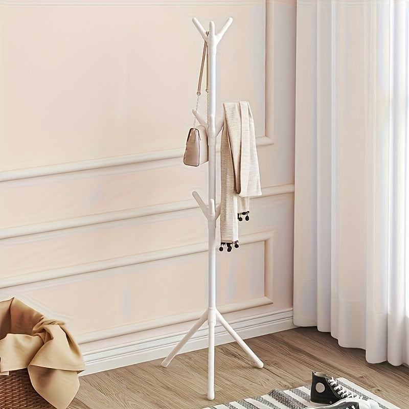 Perchero Minimalista de Piso para Dormitorio, Diseño Simple y Elegante con Barra Única, Ideal para Colgar Ropa, Sombreros y Bolsas