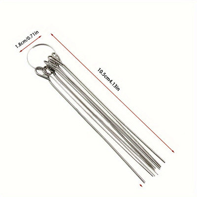 Kit de limpieza para cabezal de ducha de acero inoxidable: 10/30 pines de limpieza, fácil de limpiar y desatascar, ideal para uso en el hogar y al aire libre
