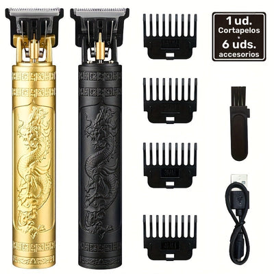 Cortadora de cabello profesional y kit de recortadora de barba, inalámbrica con carga USB, tijeras eléctricas con hoja afilada, voltaje de operación ≤36V, incluye 4 peines guía, para el cuidado personal de hombres