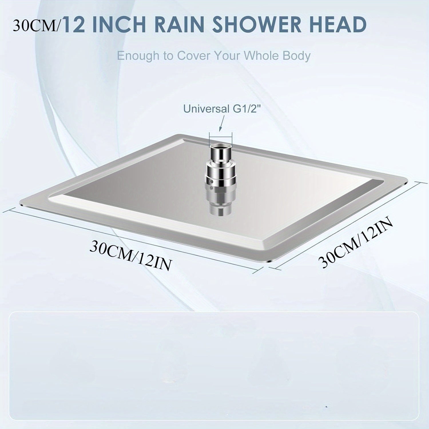 1 pieza de ducha de lluvia vintage de acero inoxidable con boquillas de silicona - Ducha de cascada completa para el cuerpo, diseño cuadrado montado en el techo para actualizar el baño moderno, no necesita electricidad, cabeza de ducha para baño, experie