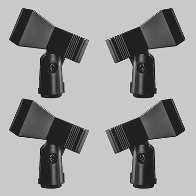 Soporte de clip para micrófono universal de 4 piezas para soporte de micrófono, compatible con adaptadores de 3/8" y 5/8