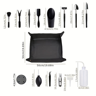 Juego de Herramientas para Micro Paisajes y Suculentas, Kit Práctico de Cuidado de Plantas para Oficina y Hogar, Ligero y Portátil, 28pcs/13pcs con Varios Tamaños Disponibles