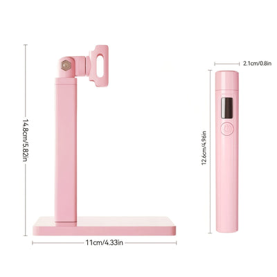 Lámpara de curado de esmalte de uñas - con soporte giratorio de 360°, soporte portátil de doble propósito, función de temporización de pantalla digital, juego de lámpara de horneado de hojas de uñas multifuncional, lámpara de curado de esmalte de uñas |