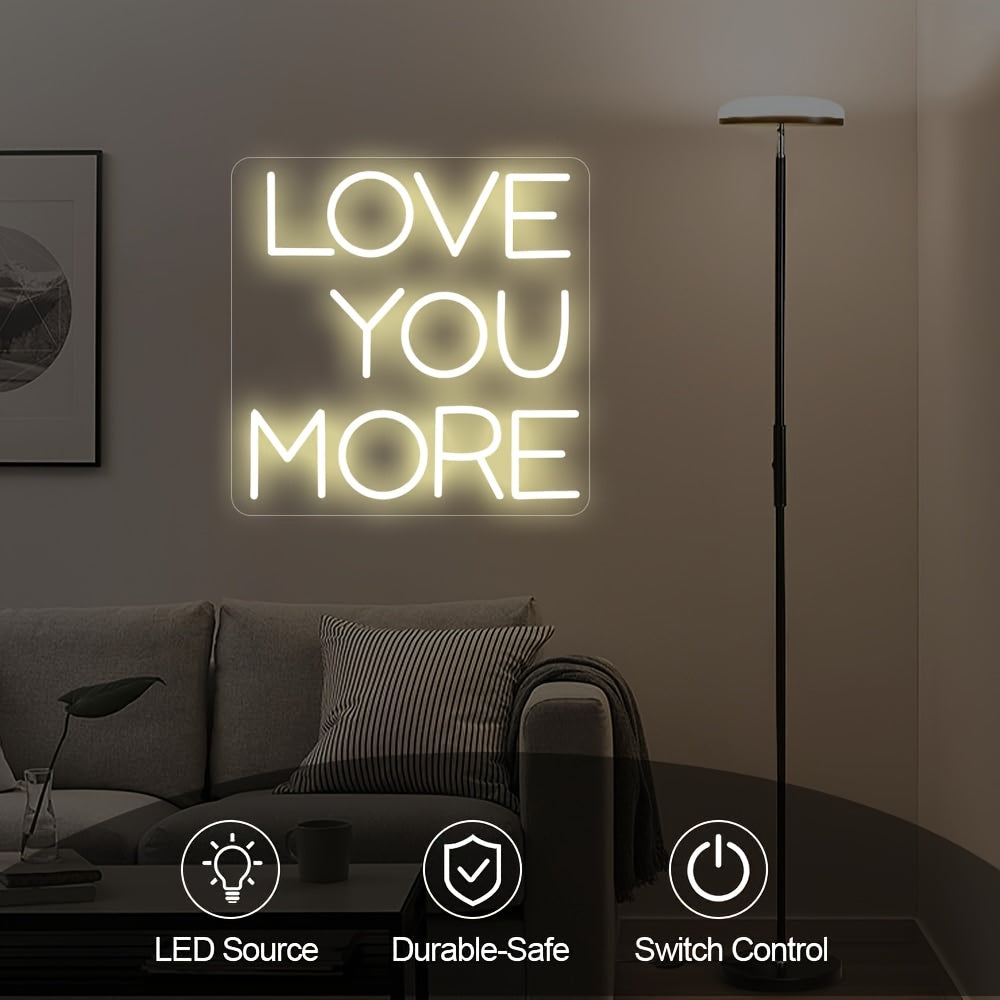 Letrero de neón LED para decoración de pared - Alimentado por USB, control de botón regulable, ideal para dormitorio, boda, cumpleaños, sala de juegos - Fiesta, Halloween, Acción de Gracias, decoraciones navideñas - Material plástico, fuente de luz LED,
