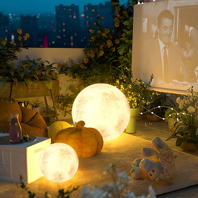 Lámpara Solar Decorativa de Jardín con Forma de Luna para Exteriores, Luz de Césped Iluminada para Jardín Cuadrado