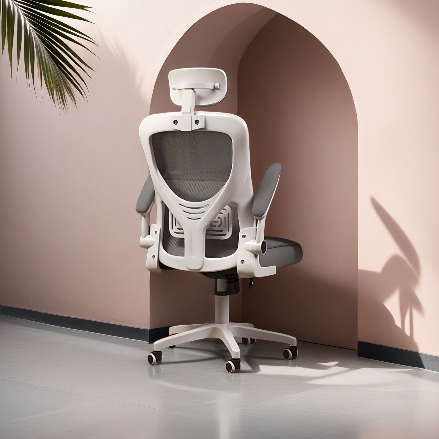 14 Posiciones Ajustables, Inclinación Manual, Silla de Oficina con Espuma Viscoelástica y Soporte Lumbar Ergonómico para 8 Habitaciones - Malla Transpirable Cómoda, Ideal para Todas las Estaciones (12 Meses)