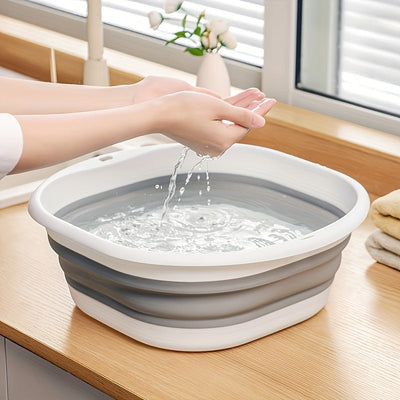 Baño Portátil Plegable para Ropa - Cubo de Lavado Resistente y Colapsable, Diseño Ahorrador de Espacio para Apartamentos, Caravanas, Camping, Baños - Sin Necesidad de Electricidad, Cubeta de Plástico Fácil de Limpiar para Viajes y Hogar, Cesta Moderna de