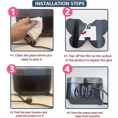 10 piezas de organizador de cables para electrodomésticos de cocina, soporte para ocultar cables, envoltorio de cables, enrollador de cables para electrodomésticos, soporte para batidoras de pie, cafetera, freidora de aire, olla a presión, electrodomésti