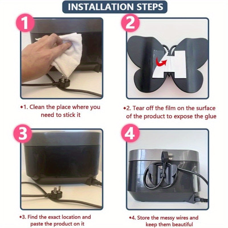 10 piezas de organizador de cables para electrodomésticos de cocina, soporte para ocultar cables, envoltorio de cables, enrollador de cables para electrodomésticos, soporte para batidoras de pie, cafetera, freidora de aire, olla a presión, electrodomésti