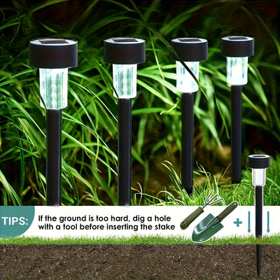 12 Luces Solares Semi-Enterradas para Iluminación Decorativa Exterior - Luces Cálidas/Blancas con Ahorro de Energía, Plástico Duráble con Batería de Niquel, Ideales para Céspedes, Jardínes, Sendero y Pátios, Luces Solares Exterior
