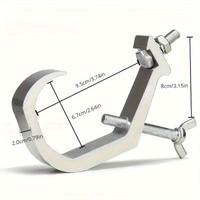 Gancho de Luz de Escenario de Aleación de Aluminio - Soporte Versátil para Lámpara de Haz y Cabeza Vibrante, Instalación Fácil