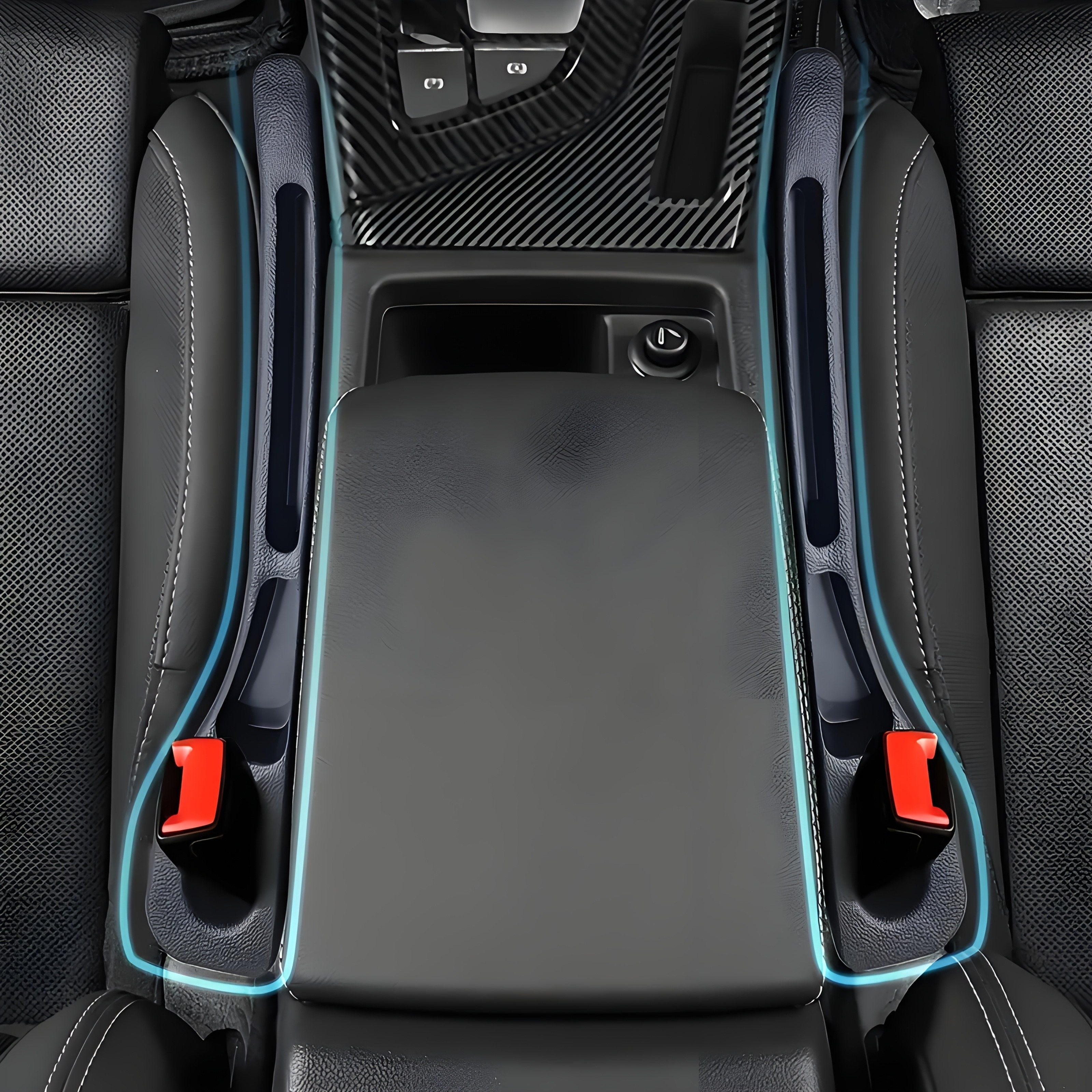 Juego de 2 Piezas para Rellenar Huecos del Asiento del Coche - Diseño Multifuncional con Bolsillo Lateral Mejorado | Almohadillas Universales para Espacios entre Asientos | Organizador Antigote y Resistente al Desgarro para Teléfonos Móviles/Llaves/Tarje