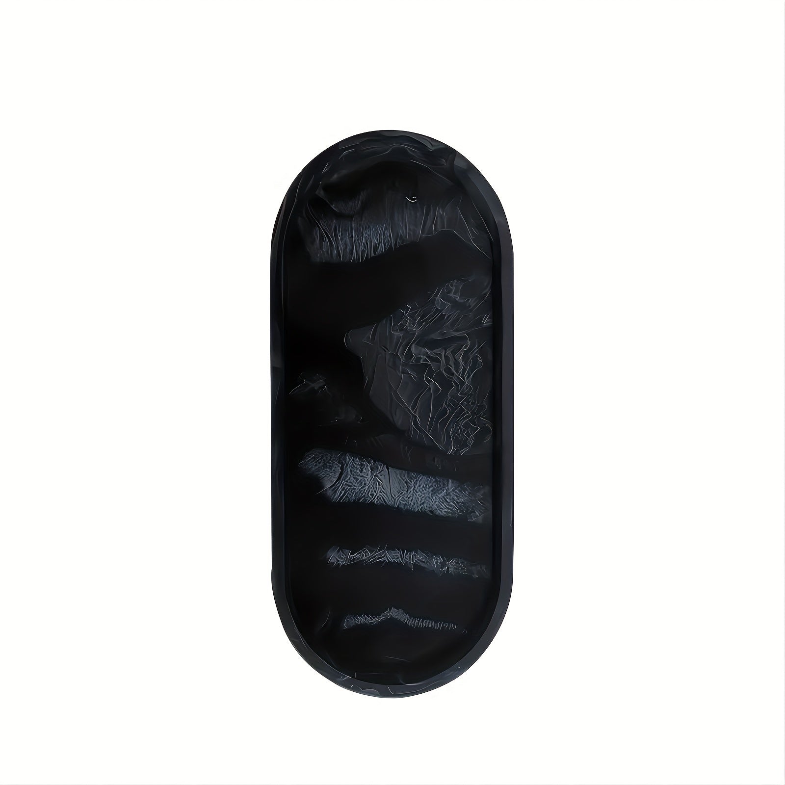 Bandeja de tocador elegante negra de silicón, organizador multifuncional para baño, ideal para exhibir artículos de aseo, perfumes y joyería, con diseños artísticos, accesorio para lavabo, construcción en silicón, decoración y accesorios para baño, bande