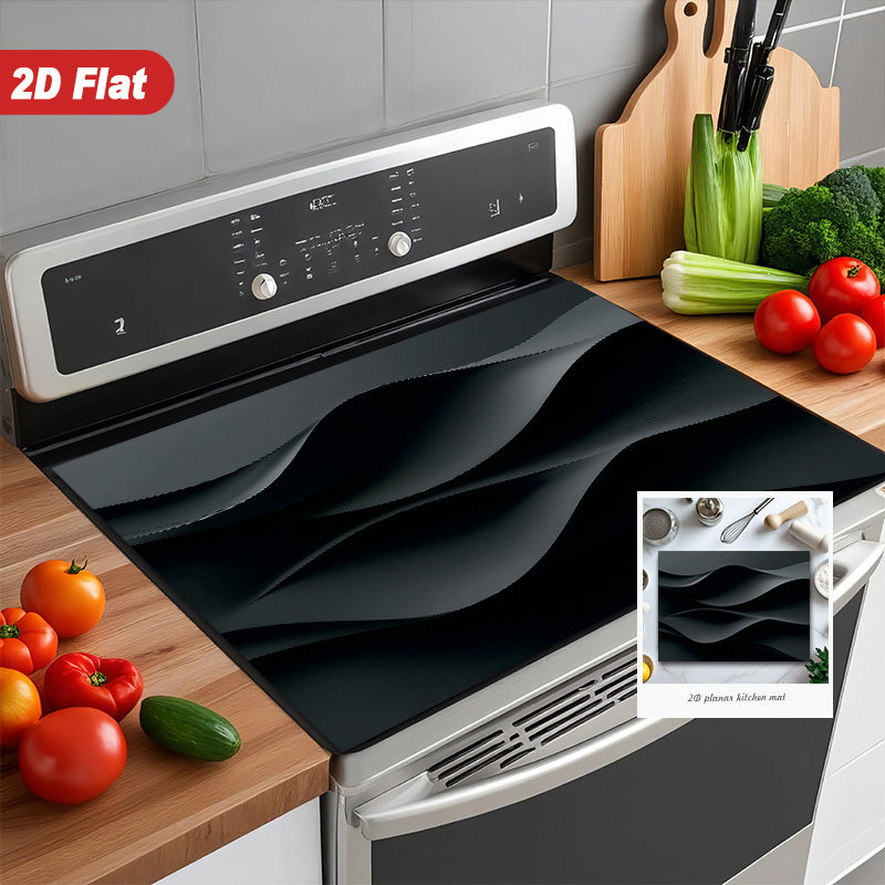 1 pieza Cubierta de Cocina Abstracto Diseño 2D Patrón - 71.12cm x 52.07cm Resistente a Arañazos y al Calor, Fácil Limpieza para Placas Inductoras, Cerámicas y Estufas, Decoración Moderna, Protector de Encimera, Material Easyclean