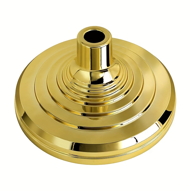 Base para asta de bandera dorada para interiores – ABS plástico resistente, con peso para mayor estabilidad, compatible con astas de 1.3”, 1.1” y 0.9”, ideal para decoración de hogar u oficina