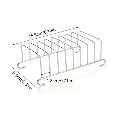 Juego de 2 Rejillas para Panera de Acero Inoxidable con Diseño en Capas para Cocina Uniforme, Superficie Antiadherente, Ideal para Sándwiches Tostados y Productos Horneados, Accesorio Fácil de Usar para la Cocina, Esenciales para Freidora de Aire, Utensi