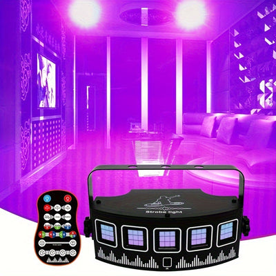Luz estroboscópica LED de cambio de color YSH USB con control remoto - Lámpara de techo para KTV, escenario de DJ, discoteca, fiesta en casa, club, decoración de Navidad, Halloween, Acción de Gracias, Año Nuevo, perfecta para hogares, bares, restaurantes