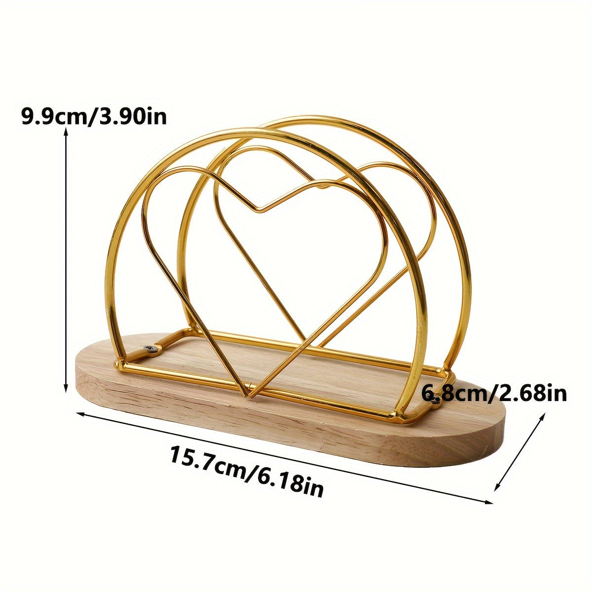 1 pieza de Soporte de servilletas de hierro fundido elegante, Dispensador de servilletas metálico autosoportante, Accesorio decorativo de mesa para restaurante, hotel y cafetería