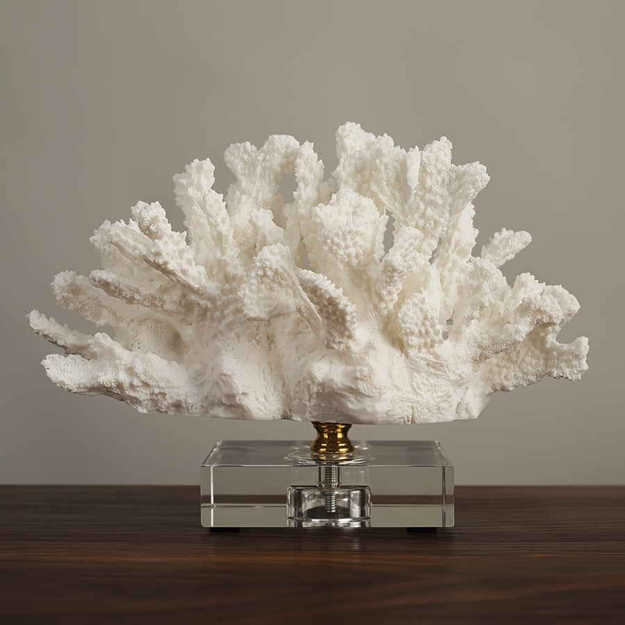 Coral artificial de resina decorativa - Adorno de coral falso realista, artesanía de arrecife de coral oceánico, decoración para hogar, oficina y temática costera
