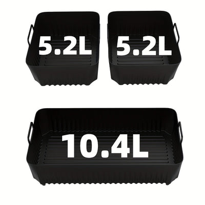 3 unidades de forros de horno de aire de silicona, bandejas de hornear reutilizables antiadherentes, compatibles con Ninja AF500, accesorios de cocina duraderos y sin olor