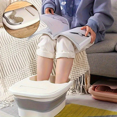 Baño de Pies Portátil - Sin Necesidad de Electricidad, Diseño Plegable con Agarre Antideslizante - Ligero y Resistente para Hogar, Viajes, Oficina, Salón - Fácil Almacenamiento y Limpieza - Ideal para Remojar Pies y Manos, Estilo Compacto, Cubeta Durader