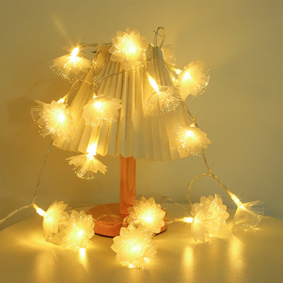 Luces de Flores con Fibra Óptica LED Parpadeantes para Boda y Navidad, Decoración Creativa Luminosa, Cuerdas Pequeñas Decorativas para Ambiente Festivo en Interiores